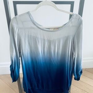 Italian silk Ombré Blouse